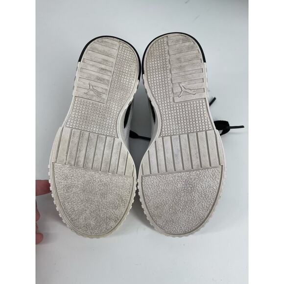 Puma Carina Platform Black Leather Sneakers Toddler Girl’s US Size 12C - Picture 8 of 8